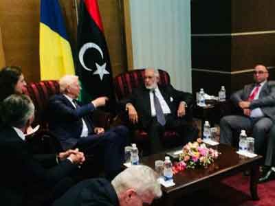 الدرسي وسيالة يلتقيان وزير خارجية رومانيا لبحث التعاون بين ليبيا ورومانيا  