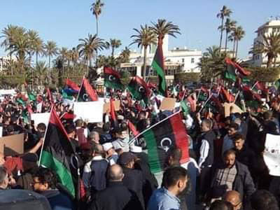 مظاهرات في طرابلس ومصراتة تنديدا بالتصعيد العسكري  