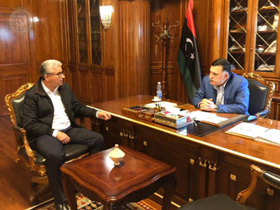 السراج يجتمع مع وزير الداخلية فتحي باشااغا 