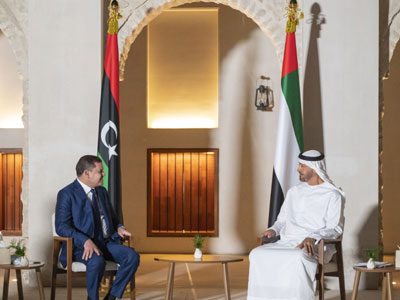 رئيس حكومة الوحدة الوطنية يبحث مع ولي عهد ابوظبي العلاقات الثنائية والتعاون المشترك في مختلف المجالات 