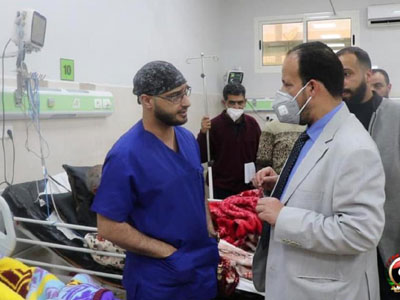 وزير الصحة يقوم بزيارة لمستشفى الجلاء للجراحة والحوادث بنغازي 