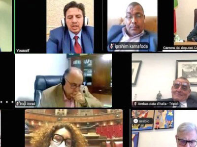 لجنة الخارجية بمجلس النواب تبحث مع نظيرتها الإيطالية التنسيق لدعم الاستقرار في ليبيا 