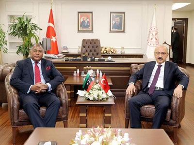 وزيرا المالية في ليبيا وتركيا يبحثان تسوية الإجراءات المالية للشركات التركية دون اللجوء الي القضاء 