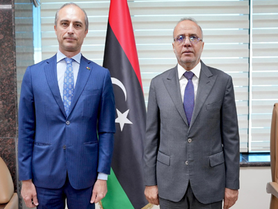 النائب بالمجلس الرئاسي اللافي يلتقي سفير ايطاليا لدى ليبيا  