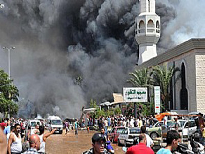 إرتفاع حصيلة تفجيري مدينة طرابلس اللبنانية 