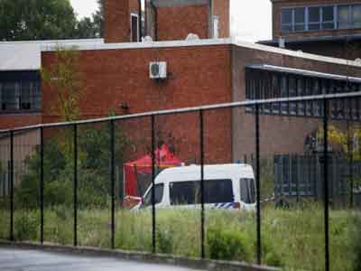انفجار قنبلة في معهد الجريمة في بروكسل 
