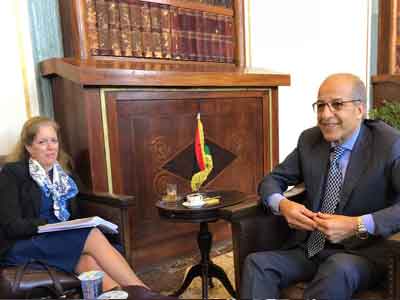 محافظ مصرف ليبيا المركزى يلتقى نائبة المُمثل الخاص للأمين العام للأمم المتحدة للشؤون السياسية في ليبيا 