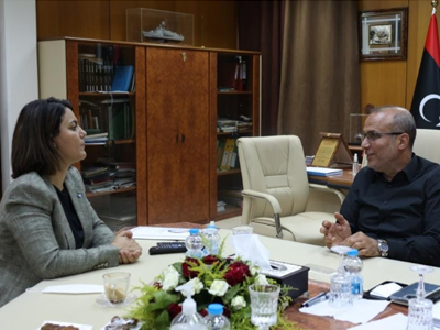 عضو الرئاسي (اللافي) يناقش مع وزيرة الخارجية أوضاع العمل الدبلوماسي الليبي في الخارج 