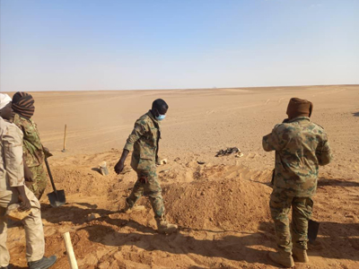 القوات المشتركة الليبية السودانية تعتر على 20 جثه في المنطقة الحدودية الواقعة بين البلدين 
