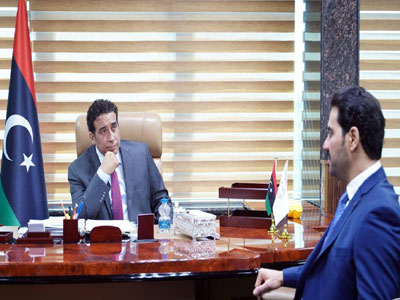 المنفي مع سفير ليبيا في الأردن