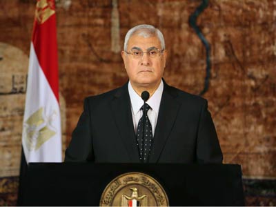 الرئيس المصري الانتقالي عدلي منصور 