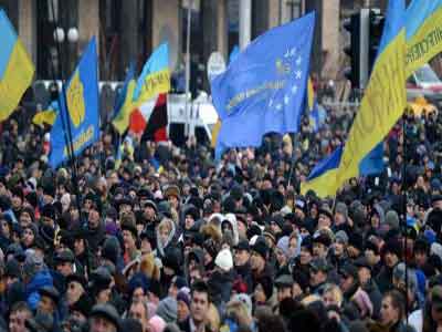 المتظاهرين في أوكرانيا