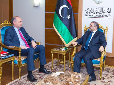 رئيس المجلس الاعلى للدولة يلتقي سفير الاتحاد الأوروبي لدى ليبيا  