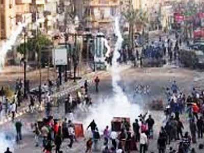 اشتباكات بين متظاهرين والأمن في محافظة الغربية 