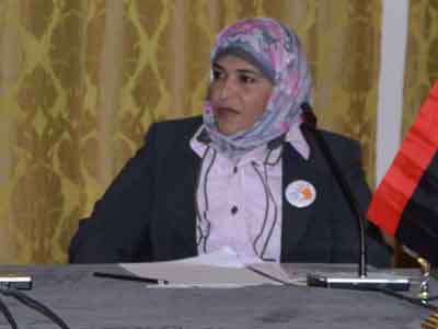 وزيرة الشؤون الاجتماعية بحكومة الإنقاذ الوطني سميرة الفرجاني