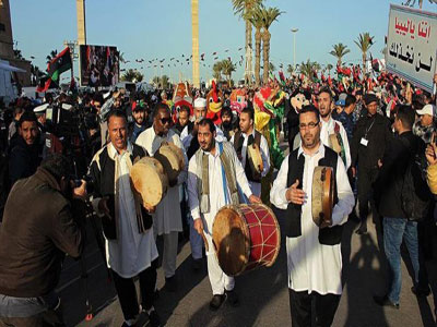احتفالات شعبية بالذكرى السادسة لثورة السابع عشر من فبراير