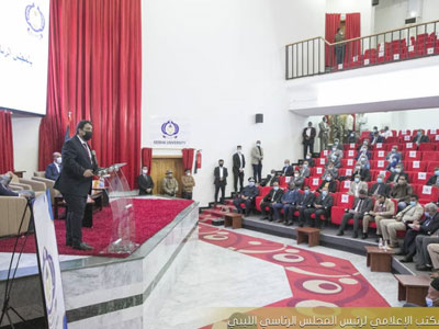 المنفي في جامعة سبها : المجلس الرئاسي سيسعى جاهدا للجمع بين الليبيين وليس تفرقهم  
