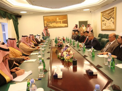 جلسة مباحثات ليبية سعودية 