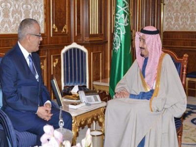 ولي العهد السعودي يستقبل رئيس الحكومة المؤقتة 