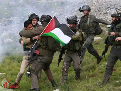  	قوات الاحتلال الإسرائيلي تعتقل فلسطينيا