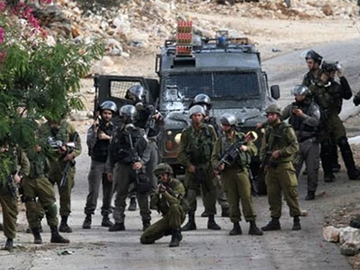 قوات الاحتلال الاسرائيلى تطلق النار على منازل المواطنين الفلسطنيين