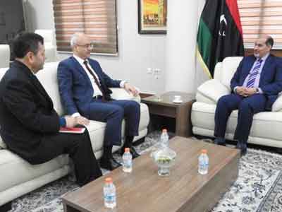 كاجمان يبحث مع سفير دولة تركيا لدى ليبيا العلاقات الثنائية بين البلدين 