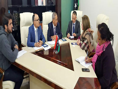 وزير الحكم المحلي المفوض يستقبل نائبة المبعوث الخاص للامين العام للامم المتحدة في ليبيا