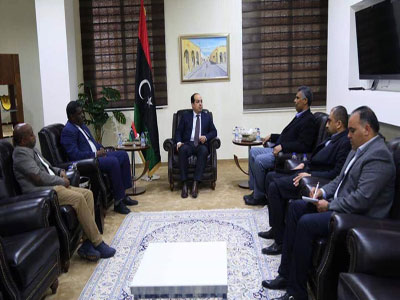 النائب أحمد معيتيق يلتقى مع أعضاء مجلس النواب عن الجنوب الليبى 