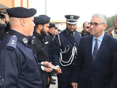 وزير الداخلية يتفقد المؤسسات الأمنية بمدينة الزاوية 