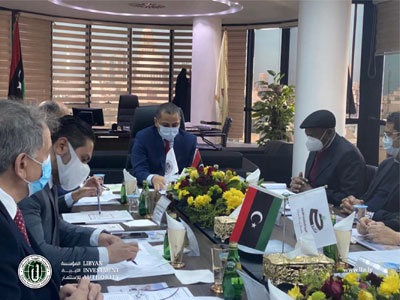 إجتماع تقابلي مع أعضاء مجلس إدارة الشركة الليبية للاستثمارات الخارجية ومديرها العام 