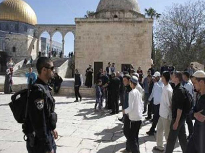 المستوطنون الصهاينة يقتحمون المسجد الاقصى، ودُنسه أكثر من 22 مرة خلال شهر ديسمبر العام الماضي  