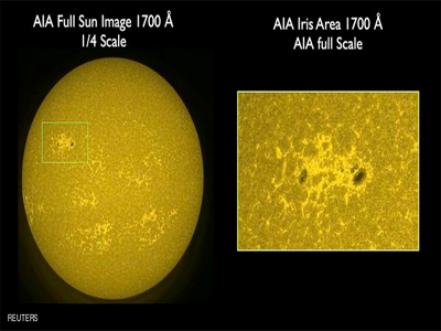 صورة للشمس أرسلها تلسكوب آيريس