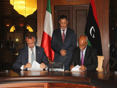 توقيع اتفاقية بين طرابلس وروما 