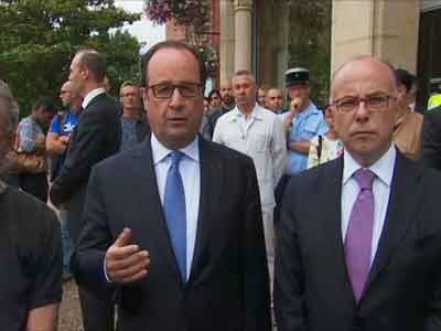 الرئيس الفرنسي يجتمع بممثلي الأديان المختلفة في فرنسا على خلفية مقتل قس