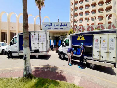 وزارة الصحة تنفذ الحجر الصحي لإثنين وتسعين مواطنًا بمدينة طرابلس عقب عودتهم من مصر