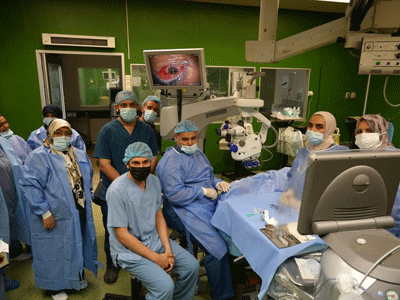 عمليات جراحية ناجحة بمستشفى العيون طرابلس تم خلالها ارجاع البصر لامراة وطفل صغير