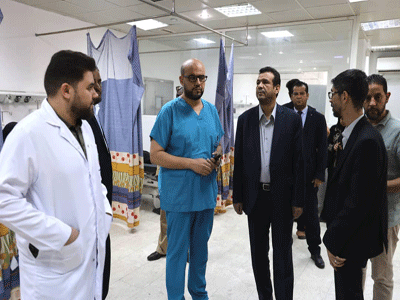 وزير الصحة المكلف ( رمضان ابوجناح) يتفقّد مستشفى الخضراء العام