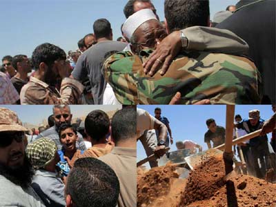 تشييع جثامين ضحايا الأحداث المؤسفة بمدينة بنغازي 