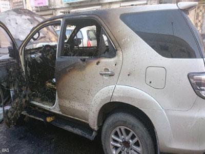 السعودية انفجار سيارة ملغومة بالقطيف