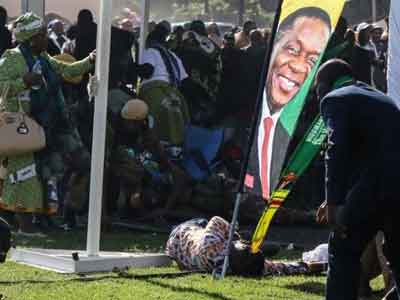 نجاة رئيس زيمبابوي جراء انفجار بمدينة بولاوايو الزيمبابوي 