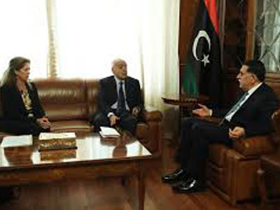 رئيس المجلس الرئاسي يستعرض مع سلامة ونائبته آخر تطورات الوضع في ليبيا  