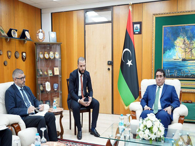 المنفي يبحث سفير الاتحاد الأوروبي سُبل الوصول إلى حل سياسي للأزمة الليبية 