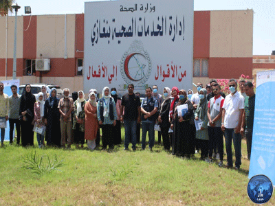 تتابع الحملة التوعوية في بنغازي للرفع من مستوى التطعيم ضد كوفيد -19
