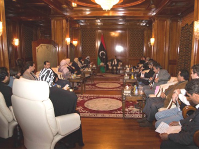 أعضاء المؤتمر عن مدينة بنغازي يبحثون مع رئيس الحكومة المكلف الأوضاع الأمنية ببنغازي  