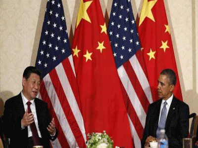 الرئيس الصيني شي جين بينغ الرئيس الامريكي باراك أوباما 