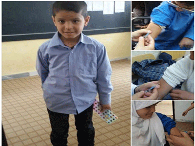 الانتهاء من تطعيمات المدارس في منطقة اجخرة 