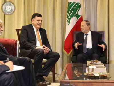 محادثات مشتركة بين السراج والرئيس اللبناني على هامش اجتماعات القمة العربية 