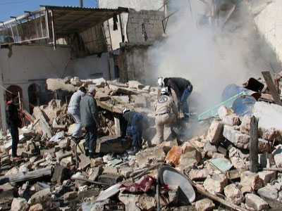مقتل 13 شخصا بينهم اطفال في قصف بشمال سوريا