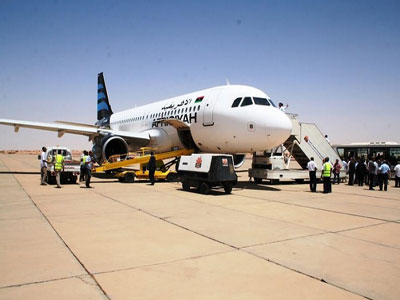 مطار سبها الدولي يعلن استقباله رحلات من طرابلس وبنغازي ورحلات لشركات نفط 