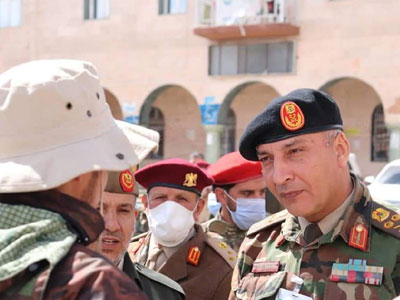 رئيس الأركان العامة للجيش الليبي يقوم بزيارة لمدينة غريان 